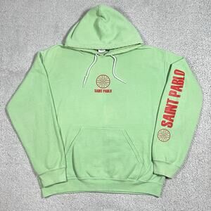 Saint Pablo Hoodie Mens M Green Sweatshirt Concert 2016 Tour Merch Kanye West